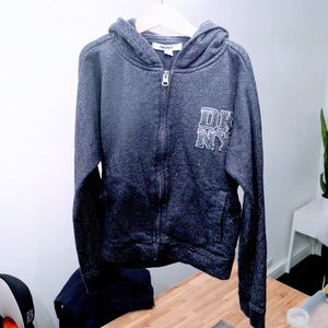 ❤️ 4/$20 DKNY girls sparkle lined hoodie size L
